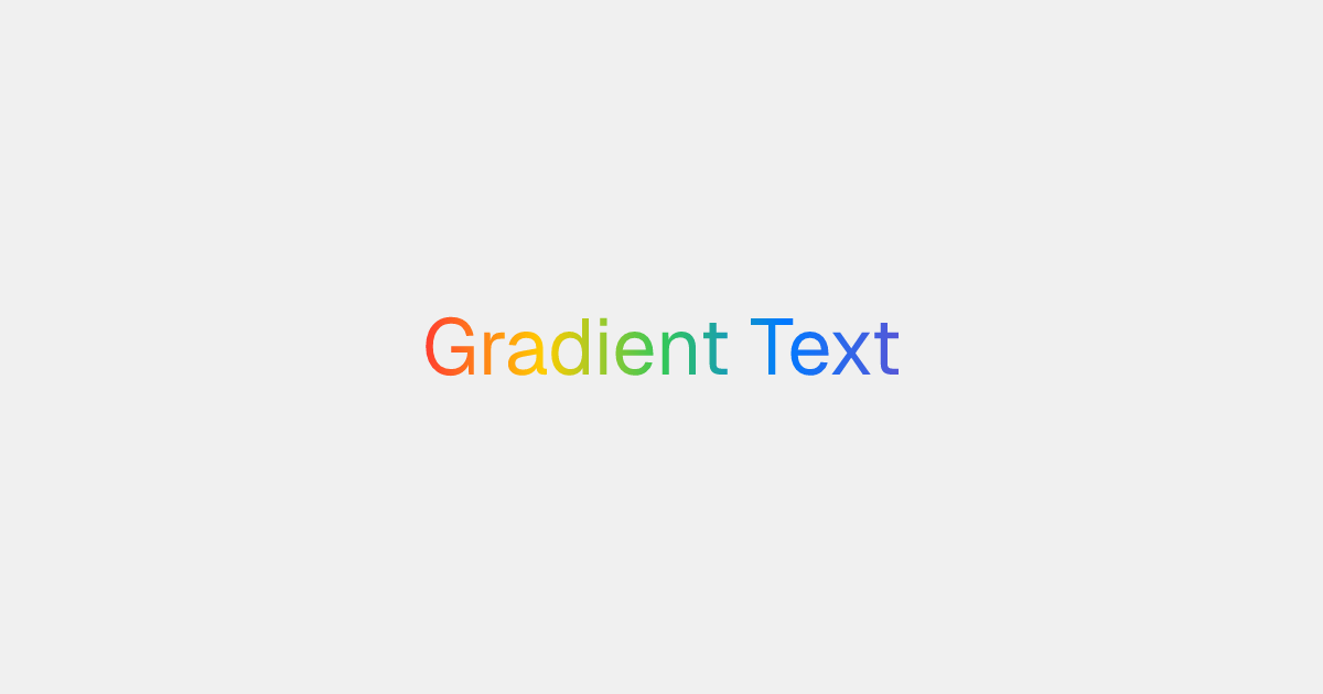 Gradient text